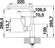 Смеситель Blanco LANORA полированная нержавеющая сталь фото 3 в Екатеринбурге