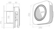 Воздухоочиститель Elica SNAP Wi-Fi TAUPE BROWN фото 2 в Екатеринбурге