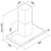 Вытяжка Falmec Plane isola 90 white (800) ECP фото 4 в Екатеринбурге