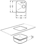 Мойка Smeg UM34RA2 фото 2 в Екатеринбурге
