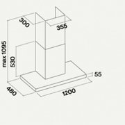 Вытяжка Falmec Lumina 120 Glass White wall (NRS) фото 2 в Екатеринбурге