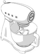 Планетарный миксер Smeg SMF02BLEU фото 4 в Екатеринбурге