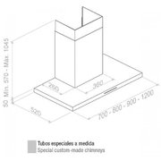 Вытяжка Pando P-401/70 IX 1250 ECO SEC фото 3 в Екатеринбурге
