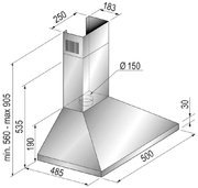 Вытяжка Korting KHC 5430 X фото 2 в Екатеринбурге