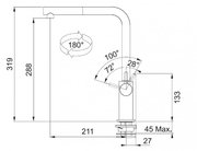 Смеситель Franke Neptune Style выдвижной шланг хром/ваниль фото 2 в Екатеринбурге