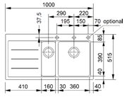 Мойка Franke MTF 651-100 оникс чаша слева фото 3 в Екатеринбурге