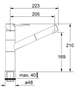 Смеситель Franke 251 оптика нержавеющей стали фото 2 в Екатеринбурге