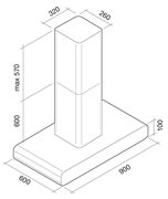Вытяжка Falmec Imago isola 90 (800) ECP white фото 2 в Екатеринбурге