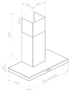 Вытяжка Pando P-823N/60 IX V.850 ECO SEC PLUS фото 3 в Екатеринбурге