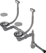 Арматура для двухчашевых моек с прямоугольными переливами Omoikiri WK-2C IN фото в Екатеринбурге