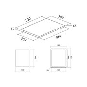 Варочная панель FALMEC PIANO INDUZIONE 2 ZONE фото 3 в Екатеринбурге