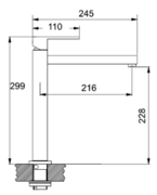 Смеситель Franke Planar Torre хром фото 2 в Екатеринбурге