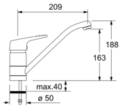 Смеситель Franke 460-1 хром/серебристый фото 2 в Екатеринбурге
