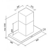 Вытяжка Falmec Lumina 90 Glass White wall (NRS) фото 2 в Екатеринбурге