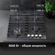 Газовая варочная панель Zigmund Shtain G 20.6 B фото 3 в Екатеринбурге