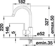 Смеситель Blanco MIDA 526649 Silgranit матовый черный фото 2 в Екатеринбурге