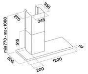 Вытяжка Falmec Lux 120 Fasteel wall фото 3 в Екатеринбурге